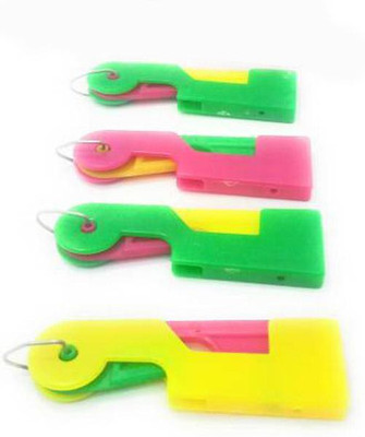 Wishland 4 Pieces Automatic Needle Threader Elderly Use Device Sewing Tool Sewing Needle Plate