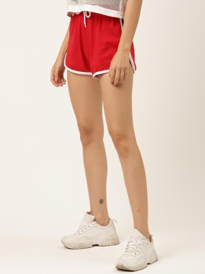 THE DRY STATE Striped Women Red Dolphin Shorts