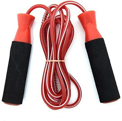 Spocco PVC Foam Handle Skipping Rope with Ball Bearing Ball Bearing Skipping Rope(Length: 115 cm)