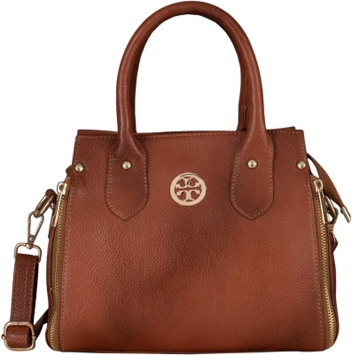 BRAND LEATHER Tan Sling Bag Women Genuine Leather Handbags Tote Office Shoulder Bag Medium Satchel Purse