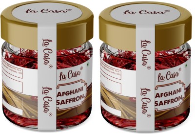 La Casa Afghani Saffron | Combo Pack of 2 | Original Kesar | Premium A++ Grade Keshar | Purest Finest Zafran Threads |(2 x 5 g)