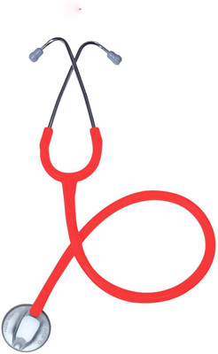 Pulse-Wave Ace Stethoscope Single Head Stethoscope Latex Free Stethoscope Cardio Stethoscope Single Tube Acoustic Professional's Deluxe Stethoscope With Latex free Metal Chest Piece Single Head Stethoscope(Orange)