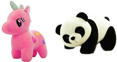 TITLEE Premium Quality Special Combo In Low Budget for Kids Unicorn / Panda (Pack of 2) Soft Toys  - 30 cm(Multicolor)