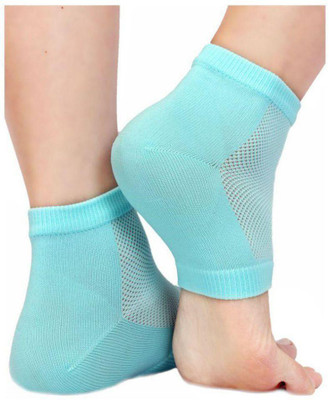 infinity deal PACK 2 - Heel Pain Relief Silicone Gel Heel Socks Heel Protector Socks Heel Support(Blue)