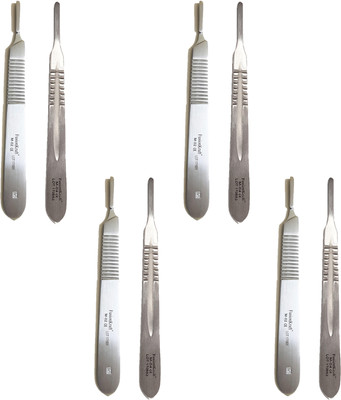 FusionKraft Scalpel BP Handle No. 3 & 4 (Combo Pack of 4 Each) Surgical Scalpel(Pack of 8)