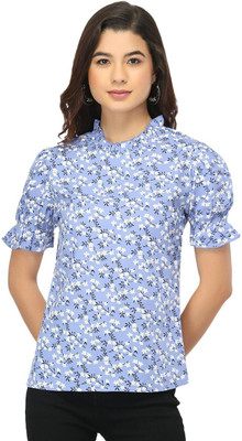 ZUVINO Casual Half Sleeve Printed Women Multicolor Top