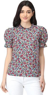 ZUVINO Casual Half Sleeve Printed Women Multicolor Top