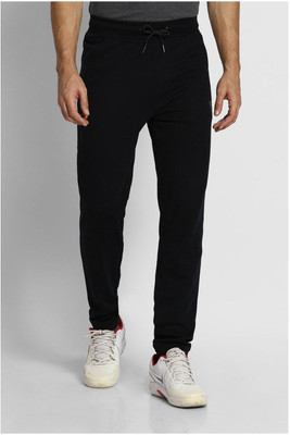 VAN HEUSEN Solid Men Black Track Pants