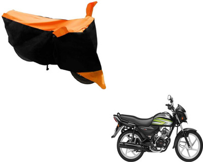 Amanzo Two Wheeler Cover for Honda(CD 110 Dream, Black, Orange)