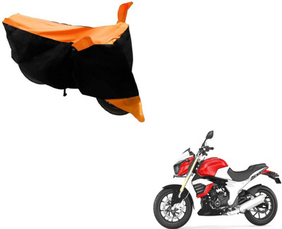 MOCKHE Two Wheeler Cover for Mahindra(Mojo, Black, Orange)