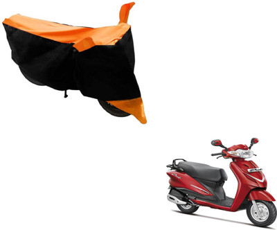 MOCKHE Two Wheeler Cover for Hero(Duet, Black, Orange)