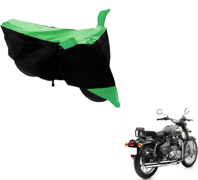 MOCKHE Two Wheeler Cover for Royal Enfield(Bullet 500, Black, Green)