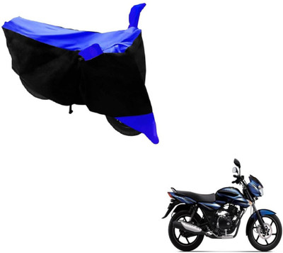 MOCKHE Two Wheeler Cover for Bajaj(Discover, Black, Blue)
