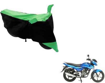 NIKS Two Wheeler Cover for Bajaj(Black, Green)