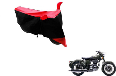 MOCKHE Two Wheeler Cover for Royal Enfield(Battle Green, Black, Red)