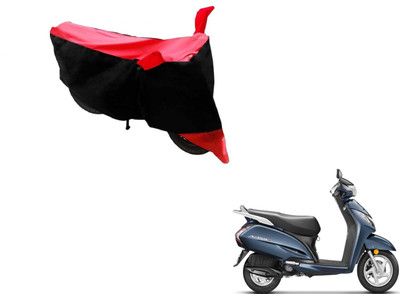 MOCKHE Two Wheeler Cover for Honda(Activa 3G, Black, Red)