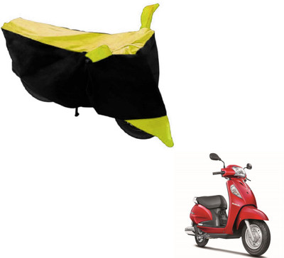 MOCKHE Two Wheeler Cover for Suzuki(Access SE, Black, Yellow)