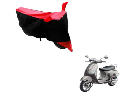 MOCKHE Two Wheeler Cover for Universal For Bike(Vespa VXL, Black, Red)