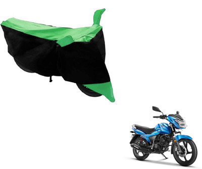 MOCKHE Two Wheeler Cover for TVS(Victor GLX, Black, Green)