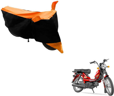 MOCKHE Two Wheeler Cover for TVS(Heavy Duty Super XL, Black, Orange)