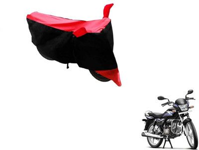 MOCKHE Two Wheeler Cover for Hero(Splendor Pro, Black, Red)