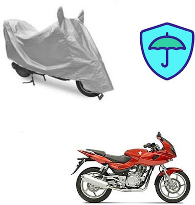 Feel heaven Two Wheeler Cover for Bajaj(Pulsar 220 DTS-i, Silver)