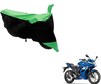 MOCKHE Two Wheeler Cover for Suzuki(Gixxer SF, Black, Green)