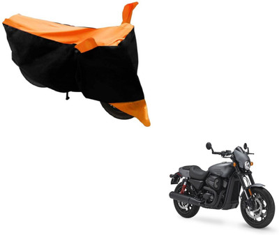 Amanzo Two Wheeler Cover for Harley Davidson(Black, Orange)
