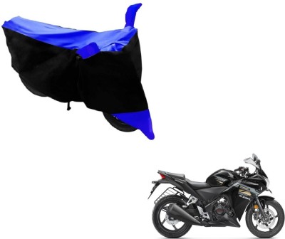 MOCKHE Two Wheeler Cover for Honda(CBR 250R, Black, Blue)