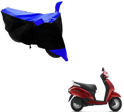 MOCKHE Two Wheeler Cover for Honda(Activa 125, Black, Blue)