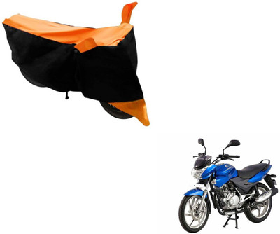 NIKS Two Wheeler Cover for Bajaj(Discover 150 s, Black, Orange)