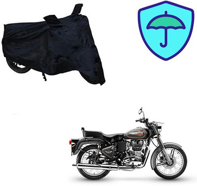 Feel heaven Two Wheeler Cover for Royal Enfield(Bullet 500, Black)