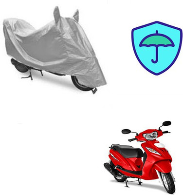 RPSENTTERPR Waterproof Two Wheeler Cover for TVS(Wego, Silver)