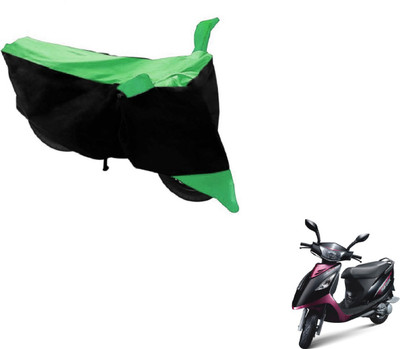 MOCKHE Two Wheeler Cover for TVS(Scooty Streak, Black, Green)