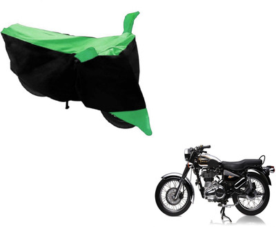 Amanzo Two Wheeler Cover for Royal Enfield(Electra Delux, Black, Green)