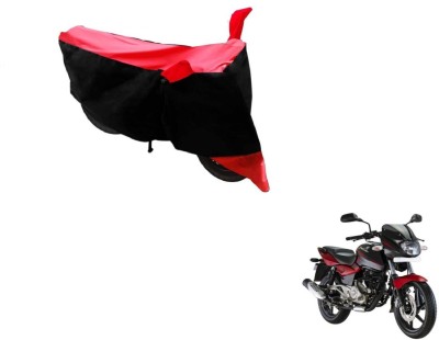 NIKS Two Wheeler Cover for Bajaj(Pulsar 180 DTS-i, Black, Red)