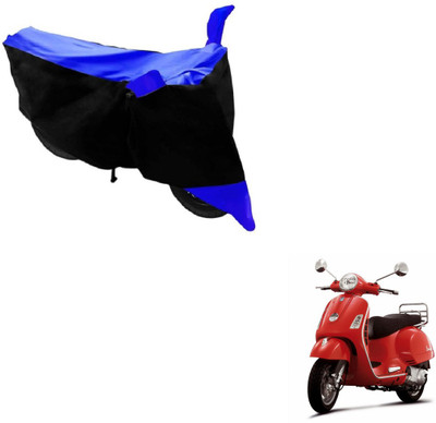 MOCKHE Two Wheeler Cover for Universal For Bike(Vespa LX, Black, Blue)