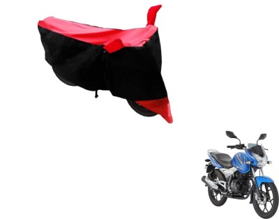 MOCKHE Two Wheeler Cover for Bajaj(Discover 125 DTS-i, Black, Red)