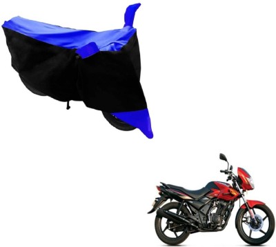 Amanzo Two Wheeler Cover for TVS(Flame DS 125, Black, Blue)