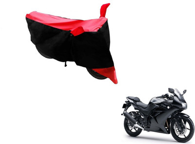Flipkart SmartBuy Two Wheeler Cover for Kawasaki(Ninja 250, Black, Red)