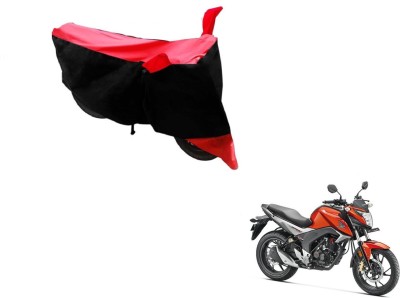 MOCKHE Two Wheeler Cover for Honda(CB Hornet 160, Black, Red)