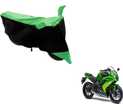 MOCKHE Two Wheeler Cover for Kawasaki(Ninja, Black, Green)