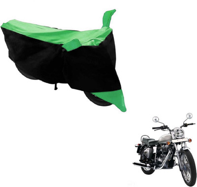 MOCKHE Two Wheeler Cover for Royal Enfield(Bullet 350, Black, Green)