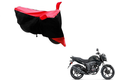 MOCKHE Two Wheeler Cover for Honda(CB Trigger, Black, Red)
