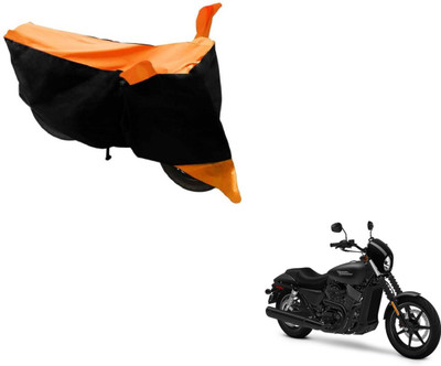Amanzo Two Wheeler Cover for Harley Davidson(Black, Orange)