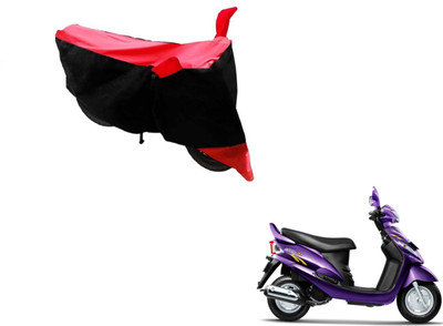 MOCKHE Two Wheeler Cover for Mahindra(Rodeo RZ, Black, Red)
