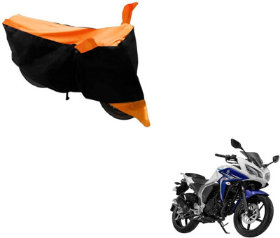 Amanzo Two Wheeler Cover for Yamaha(Fazer, Black, Orange)