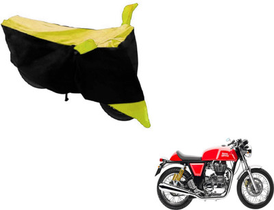 MOCKHE Two Wheeler Cover for Royal Enfield(Continental GT, Black, Yellow)