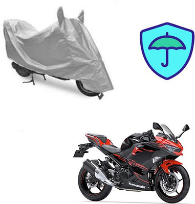 Atulit enterprises Waterproof Two Wheeler Cover for Kawasaki(Ninja 250, Silver)