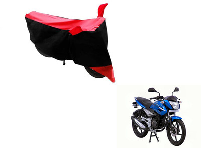 MOCKHE Two Wheeler Cover for Bajaj(XCD 125cc, Black, Red)